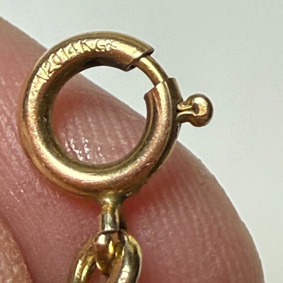 Vintage 7" Egyptian Revival Scarab Beetle Bracelet Semi Precious 14K Gold Filled - Picture 6 of 6